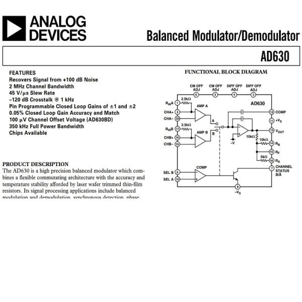 ad630 features